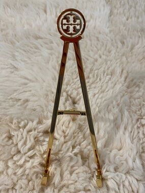 Tory Burch Gold  Display Easel with Logo